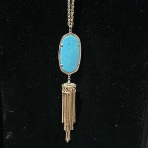 Kendra Scott Rayne Necklace in Turquoise with Gold